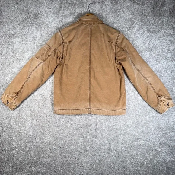 VTG Y2K Abercrombie Boys XL Tan Canvas Blanket Lined Work Utility Jacket‎